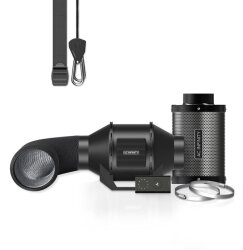 AC Infinity Abluft Komplettset mit Aktivkohlefilter, 100 mm, 350 m³/h, mit Geschwindigkeitsregler