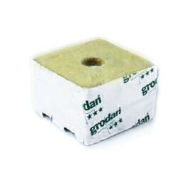Grodan Steinwollblock 100x100x65mm - kleines Loch