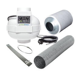 Grow Abluft Set Eco | AC | 280m³/h | 100mm | für 60x60 bis 80x80 cm