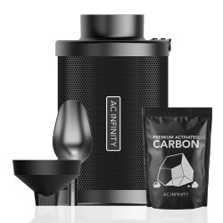 AC Infinity Nachfüllbares Aktivkohlefilter-Set mit Nachfüllpackung 100 mm