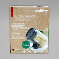 Romberg Sprossenglas mit Siebdeckel