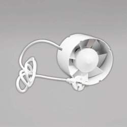 Axiallüfter, verkabelt, 185 m³/h, 125mm Anschluss