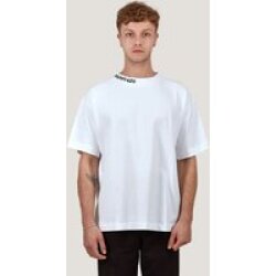 Oversize T - Kragen mit Stick Weiß