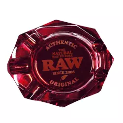 RAW Ruby Red Glas Aschenbecher