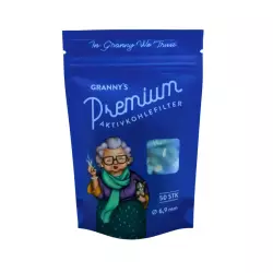 Granny´s Weed Aktivkohlefilter 7mm blau vegan, 50 Stück