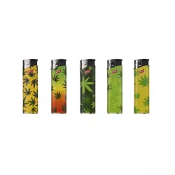 Feuerzeug Rasta Leaves mit zufälliger Motivauswahl