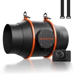 Spider Farmer 6 Zoll Inline-Kanalventilator Abluftventilator 402CFM