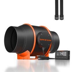 Spider Farmer 6 Zoll Inline-Kanalventilator 402 CFM mit GGS-Controller für Growzelte - Abluftventilator