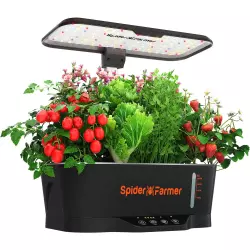 Spider Farmer SmartG12 Hydroponik System mit 36W LED - WLAN - Appgesteuert - 12 Töpfe, 6L Tank