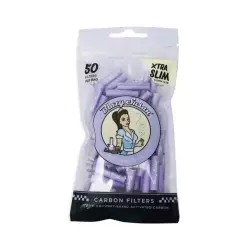 PURIZE Blazy Susan Aktivkohlefilter XTRA Slim 6mm im Beutel Lila - 50 Stück