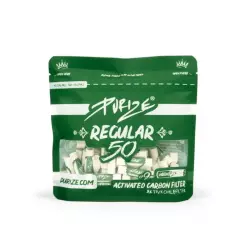 PURIZE Aktivkohlefilter Regular Size 9mm Weiß 50 Stück