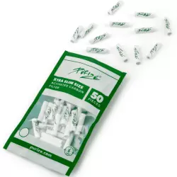 PURIZE Aktivkohlefilter XTRA Slim 6mm im Beutel Weiß - 50 Stück