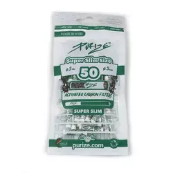 PURIZE Aktivkohlefilter Super Slim Size 5mm - 50 Stück