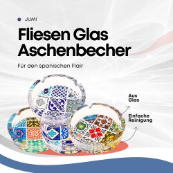 Aschenbecher mit Fliesenglas Muster - verschiedene Designs Muster 1