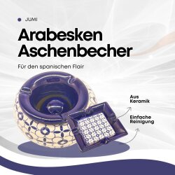 Arabesken-Aschenbecher aus Keramik Rechteck