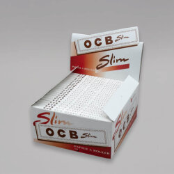 OCB King Size Slim White Longpaper, Box à 50 Heftchen