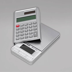 Dipse CA Digitalwaage, Taschenrechner Design, bis 300g, Genauigkeit 0,01g, silber