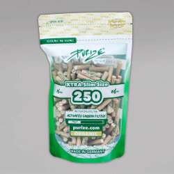 250 PURIZE XTRA Slim Size Aktivkohlefilter, 6 mm, organic