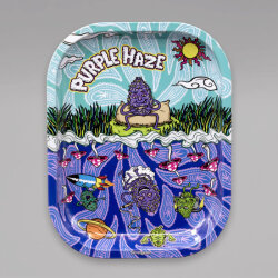 Best Buds Rolling Tray Purple Haze, Metall, 18 x 14 cm