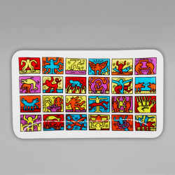 K. Haring Rolling Tray, Glas, Multi-Color, 30 x 17 cm