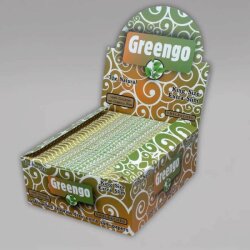 Greengo Unbleached, King Size Extra Slim Longpapers, Box à 50 Heftchen