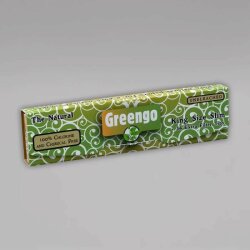 Greengo Unbleached, King Size Slim Papers mit Filtertips, Heftchen à 33 Blättchen