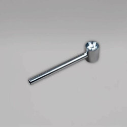Sieblose Alu-Pfeife, 10,5 cm, Silber, schraubbar
