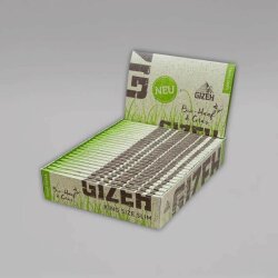 GIZEH Bio Hanf & Gras, Vegane King Size Slim Longpaper, Box à 25 Heftchen