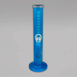 Breitseite Zylinderbong aus Glas, 35,5 cm, 18,8er, hellblau
