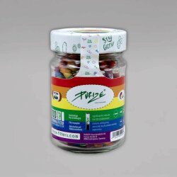 100 PURIZE XTRA Slim Size Aktivkohlefilter im Glas, 6 mm, Rainbow