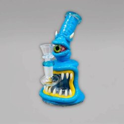 Monster Perkolator Glasbong, blau, 16 cm, 14,5er
