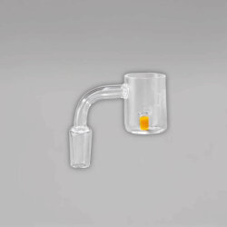 Black Leaf Quarz Banger mit Farbreaktor, 14,5er Schliff