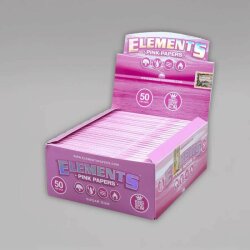 Elements Pink King Size Slim Longpapers, Box mit 50 Heftchen