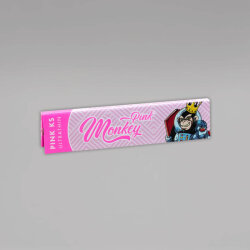 Monkey King Pink, King Size Slim, Pinke Blättchen, Heftchen mit 32 Blättchen