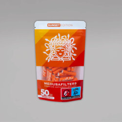 50 MEDUSA Aktiv-Cellulose-Filter Sunset Edition, 6 mm