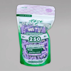 250 PURIZE XTRA Slim Size Aktivkohlefilter, 6 mm, lilac