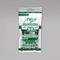 50 PURIZE Super Slim Size Aktivkohlefilter, 5 mm