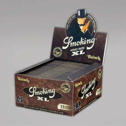 Smoking Brown XL Unbleached King Size Slim, Box à 50 Heftchen