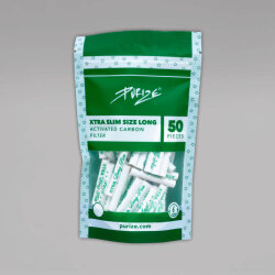 50 PURIZE XTRA Long Size Aktivkohlefilter, 6 mm