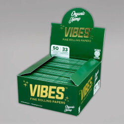 VIBES Papers King Size Slim Organic Hemp, Box mit 50 Heftchen