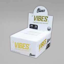 VIBES Ultra Wide Rolling Papers Fatty Blanco, Box mit 50 Heftchen