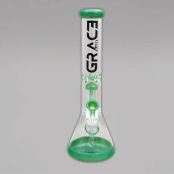 Grace Glass Limited Edition Green Beaker, Perkolator Bong, 37 cm, 18,8er