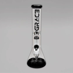Grace Glass Limited Edition Black Beaker, Perkolator Bong, 37 cm, 18,8er/14,5er Inside Cut