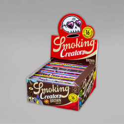 Smoking Brown Unbleached Creators Edition, King Size Paper, Box mit 50 Heftchen