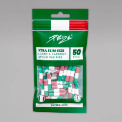 50 PURIZE XTRA Slim Size Italy Aktivkohlefilter, 6 mm
