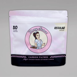 50 Blazy Susan X PURIZE Regular Size Aktivkohlefilter, 9 mm, pink