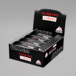 GIZEH Filter Tips Curved, Box mit 40 Heftchen