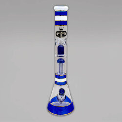 Grace Glass Golden Line Blue Beaker Bong, 46 cm, 18,8er/14,5er Inside Cut