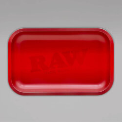 RAW Rolling Tray Red Matte, 27,5 x 17,5 cm