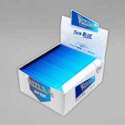 Rizla+ Thin Blue King Size Slim Papers, Box à 50 Heftchen